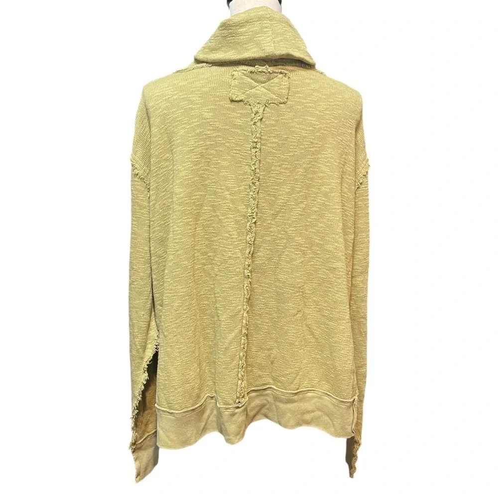 Free People Timmy Turtleneck Moss Green Cowlneck‎ Pullover Oversized Sweater XS
